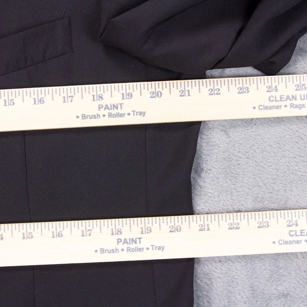Burberry London Mens 40R Black Wool Gold Button Blazer Sport Coat‎ 2 Button